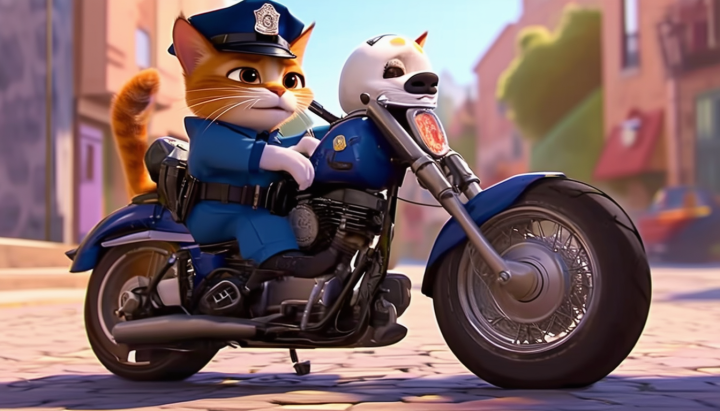 acatdressedasapolicemanstopsamotorcycledrivenbyado_1713727930.png